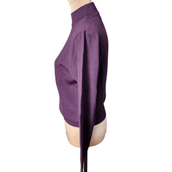 Kasper Knits Maroon Long Sleeve Lightweight Sweater in Large - Picture 2 of 6